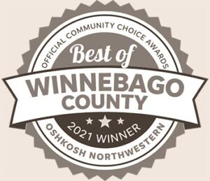 Best of Winnebago County Award badge.