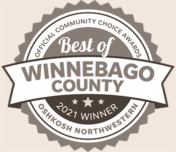 Best of Winnebago County Award badge.